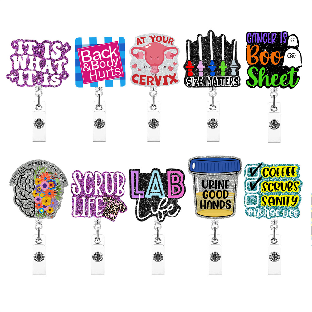 Xray Tech Accessories - Retractable Acrylic Chest Badge Reel Clip