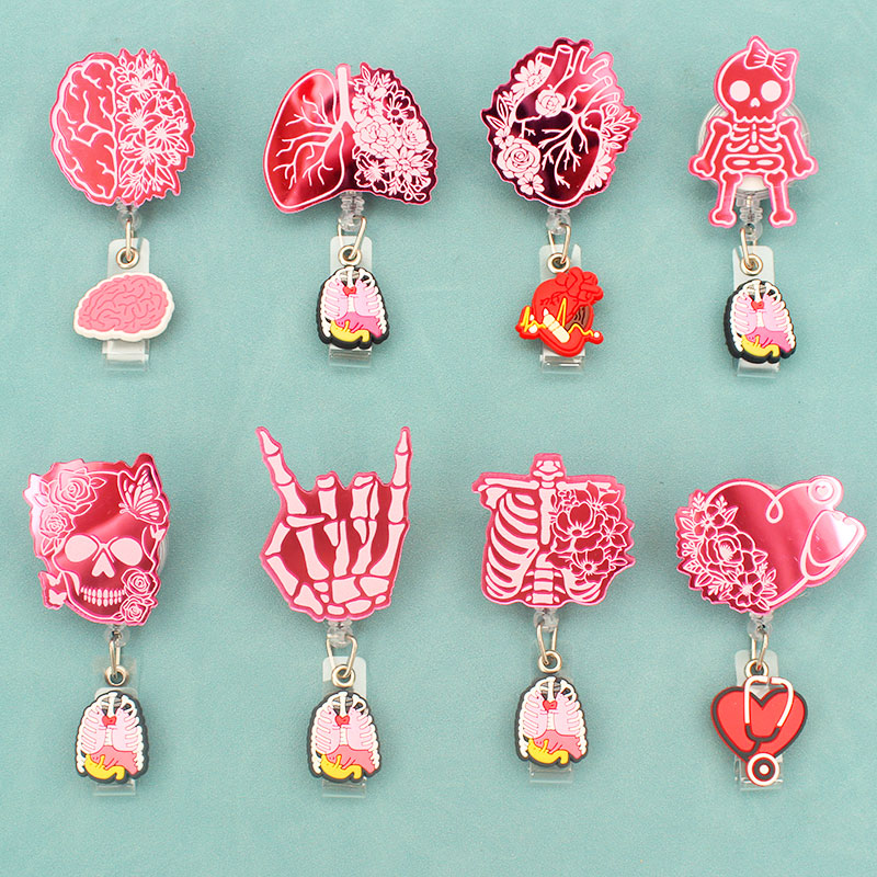 Xray Tech Accessories - Pink Shiny Medical Human Organ Nurse
