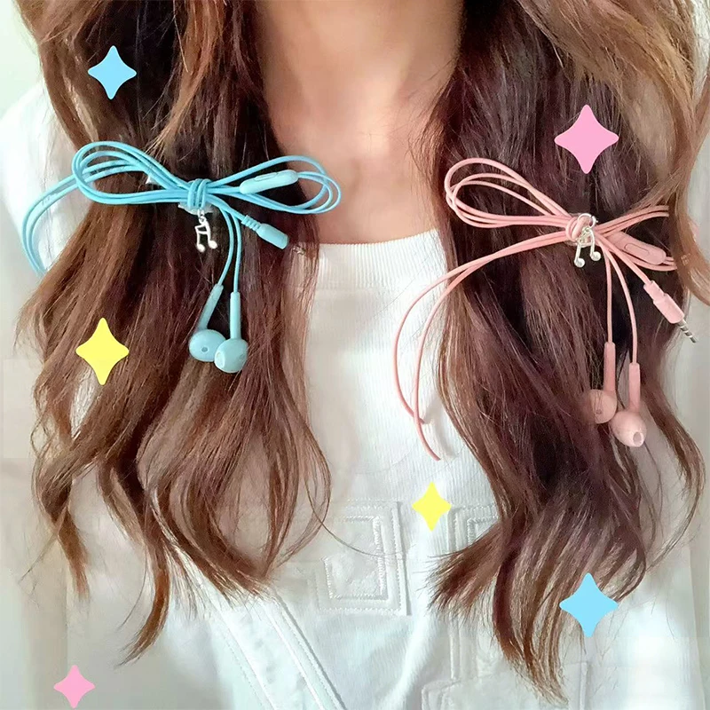 Tech Inspired Accessories - Popular Headphone Wire Bow Hair Clip