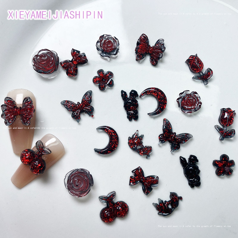 20pcs 3D Dark Gothic Resin Nai - огляд і ціна Trending Tech Accessories