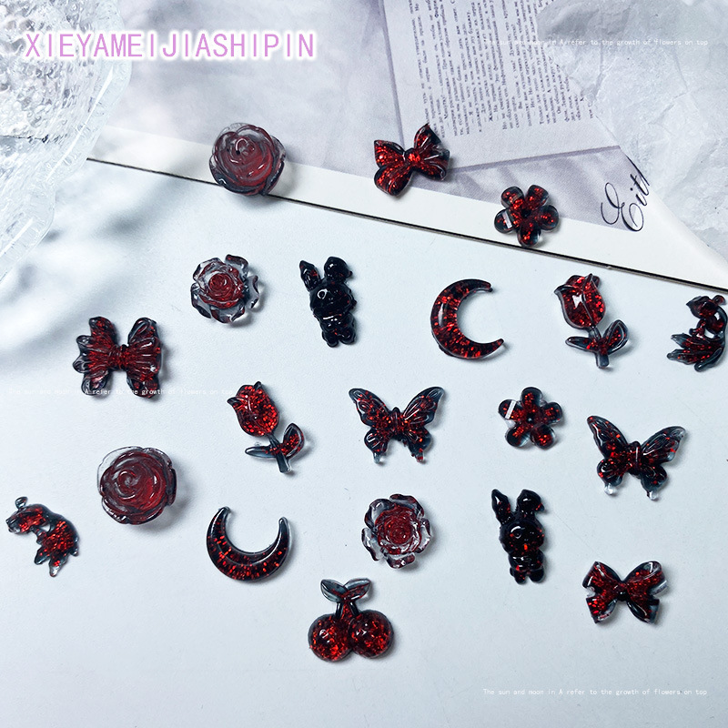 20pcs 3D Dark Gothic Resin Nai - огляд і ціна Trending Tech Accessories