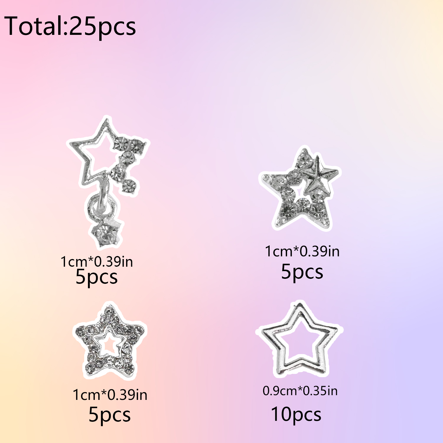 25PCS Star Nail Charms 3D Allo - огляд і ціна Trending Tech Accessories